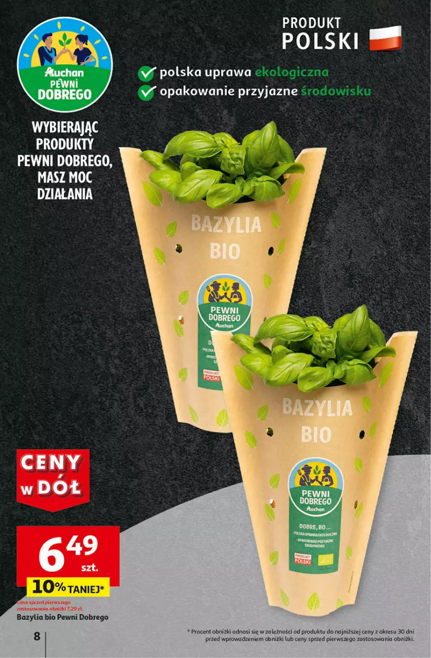 Gazetka promocyjna Auchan - Gazetka CENY W DÓŁ Hipermarket Auchan - ważna 04.07 do 10.07.2024 - strona 10 - produkty: Bazyl, Bazylia