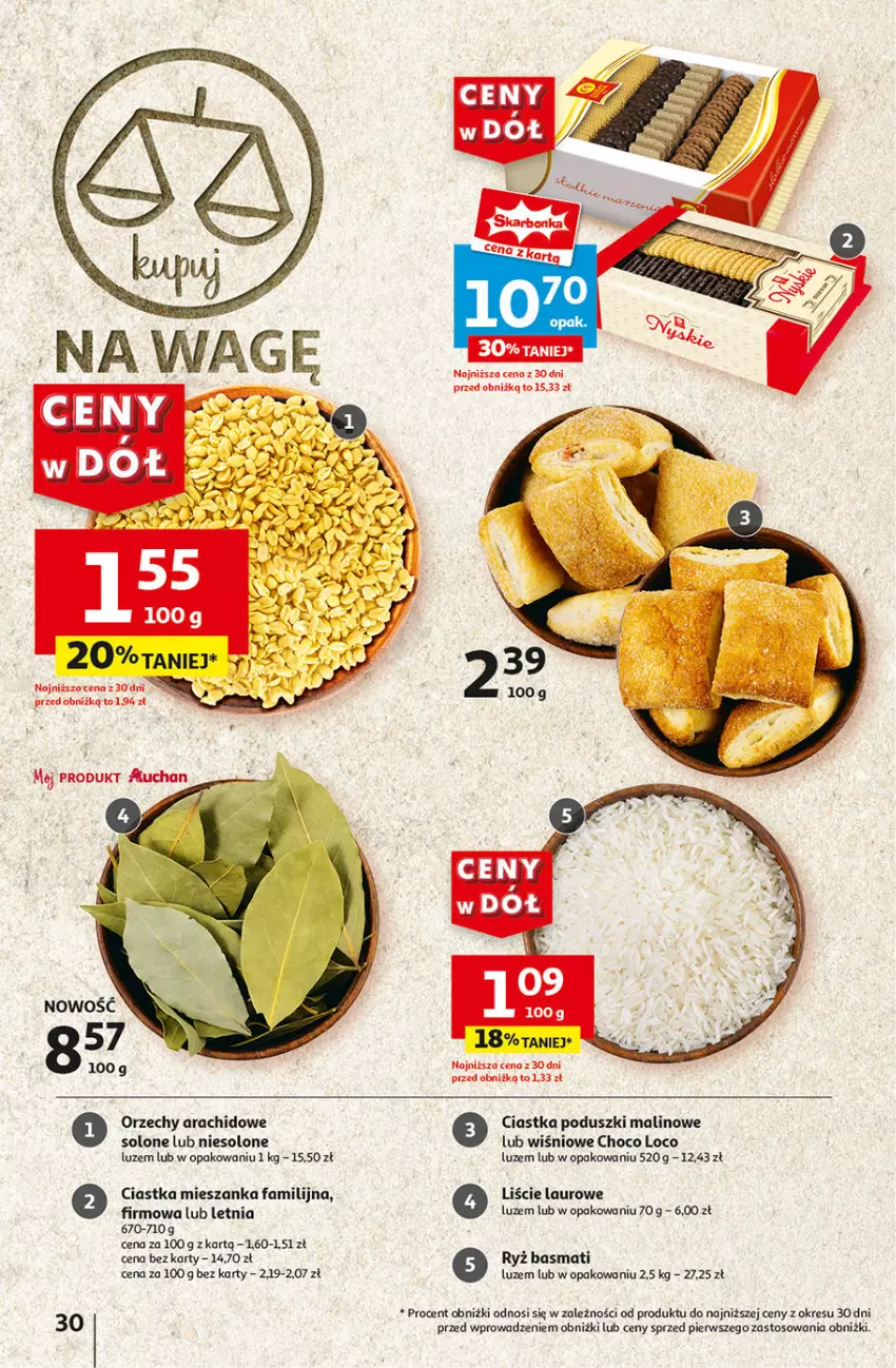 Gazetka promocyjna Auchan - Gazetka CENY W DÓŁ Hipermarket Auchan - ważna 04.07 do 10.07.2024 - strona 32 - produkty: Ciastka, Fa, Laur, Ryż, Ryż basmati