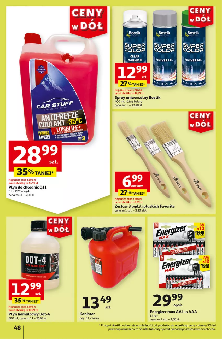 Gazetka promocyjna Auchan - Gazetka CENY W DÓŁ Hipermarket Auchan - ważna 04.07 do 10.07.2024 - strona 56 - produkty: Energizer, Fa, Płyn do chłodnic