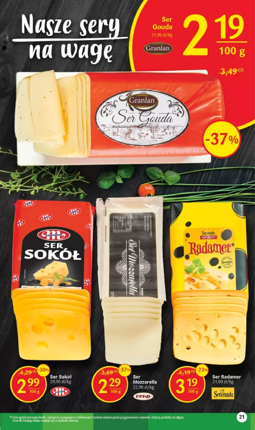 Gazetka promocyjna Delikatesy Centrum - Gazetka DC11 - ważna 16.03 do 22.03.2023 - strona 21 - produkty: Mozzarella, Radamer, Ser, Sok, Sokół