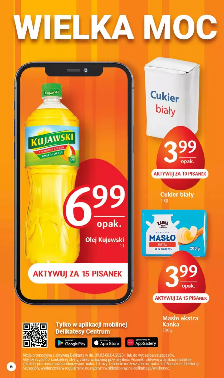 Gazetka promocyjna Delikatesy Centrum - Gazetka DC11 - ważna 16.03 do 22.03.2023 - strona 6 - produkty: Cukier, Kret, Kujawski, Masło, Mobil, Olej, Rum