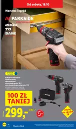 Gazetka promocyjna Lidl - GAZETKA - Gazetka - ważna od 19.10 do 19.10.2025 - strona 4 - produkty: Parkside, Akumulatorowa wiertarkowkrętark, Wiertarkowkrętarka, Warka, Tarka, Wkręt, Wkrętarka, Ogród, Akumulator