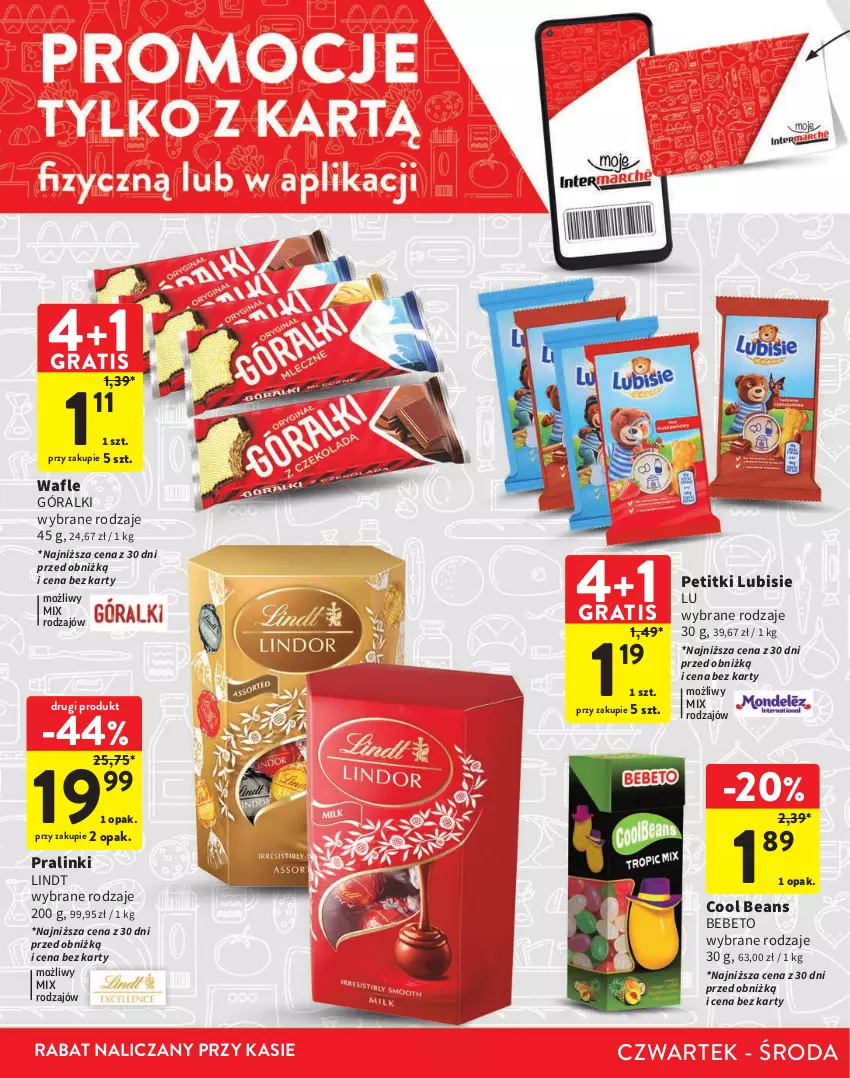 Gazetka promocyjna Intermarche - Gazetka Intermarche - ważna 18.01 do 31.01.2024 - strona 10 - produkty: Góralki, Gra, Lindt, Lubisie, Wafle