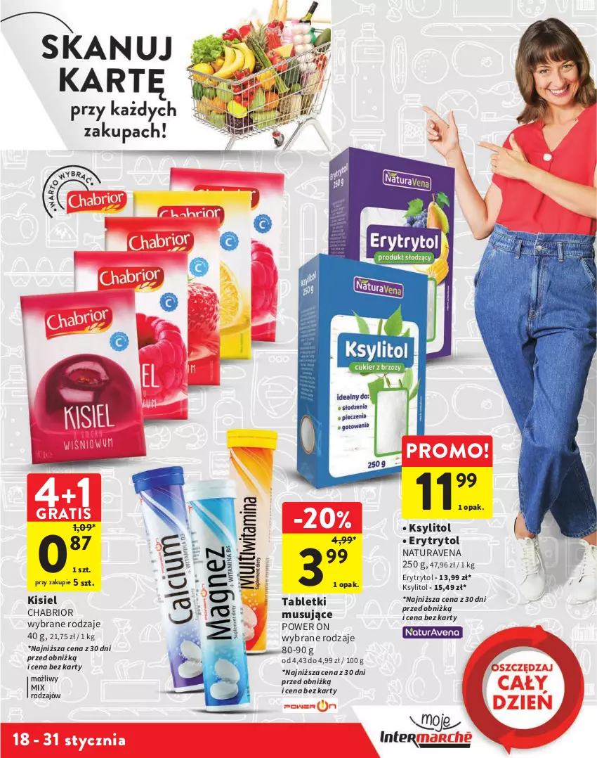 Gazetka promocyjna Intermarche - Gazetka Intermarche - ważna 18.01 do 31.01.2024 - strona 11 - produkty: Chabrior, Gra, Kisiel, Ksylitol, Mus, Tablet, Tabletki musujące