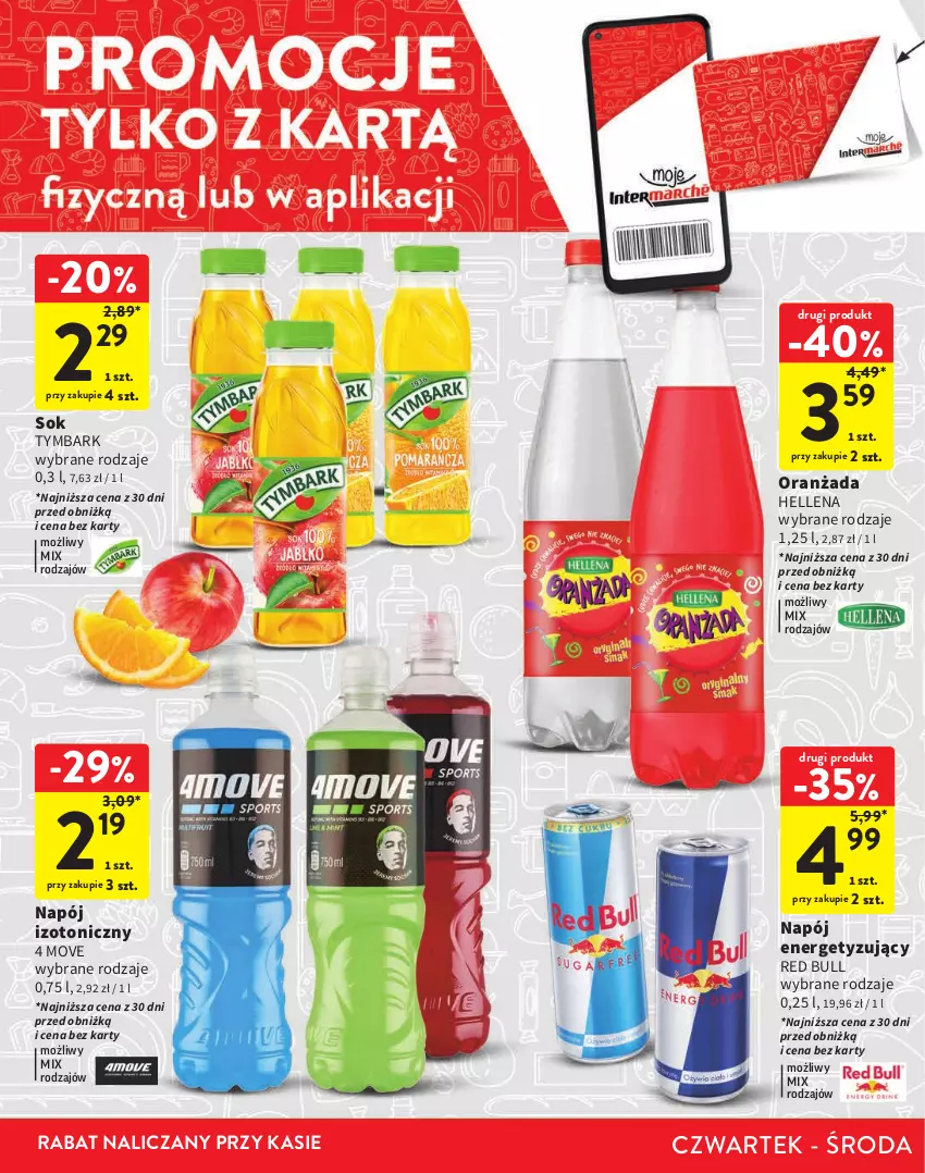 Gazetka promocyjna Intermarche - Gazetka Intermarche - ważna 18.01 do 31.01.2024 - strona 14 - produkty: Hellena, Napój, Napój izotoniczny, Oranżada, Red Bull, Sok, Tymbark