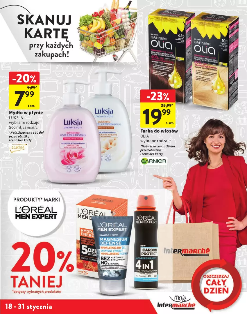 Gazetka promocyjna Intermarche - Gazetka Intermarche - ważna 18.01 do 31.01.2024 - strona 19 - produkty: Fa, Farba do włosów, Luksja, Mydło, Mydło w płynie