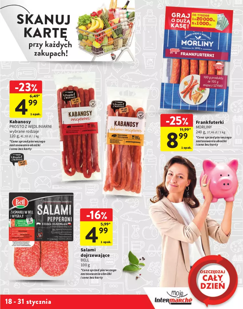 Gazetka promocyjna Intermarche - Gazetka Intermarche - ważna 18.01 do 31.01.2024 - strona 3 - produkty: Bell, Kabanos, Morliny, Salami