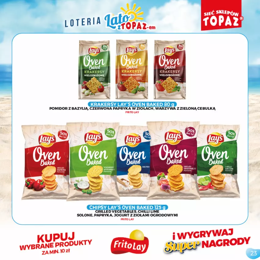 Gazetka promocyjna Topaz - Gazetka - ważna 05.07 do 05.09.2021 - strona 23 - produkty: Bazyl, Chipsy, Jogurt, Krakersy, Papryka, Vegeta, Warzywa