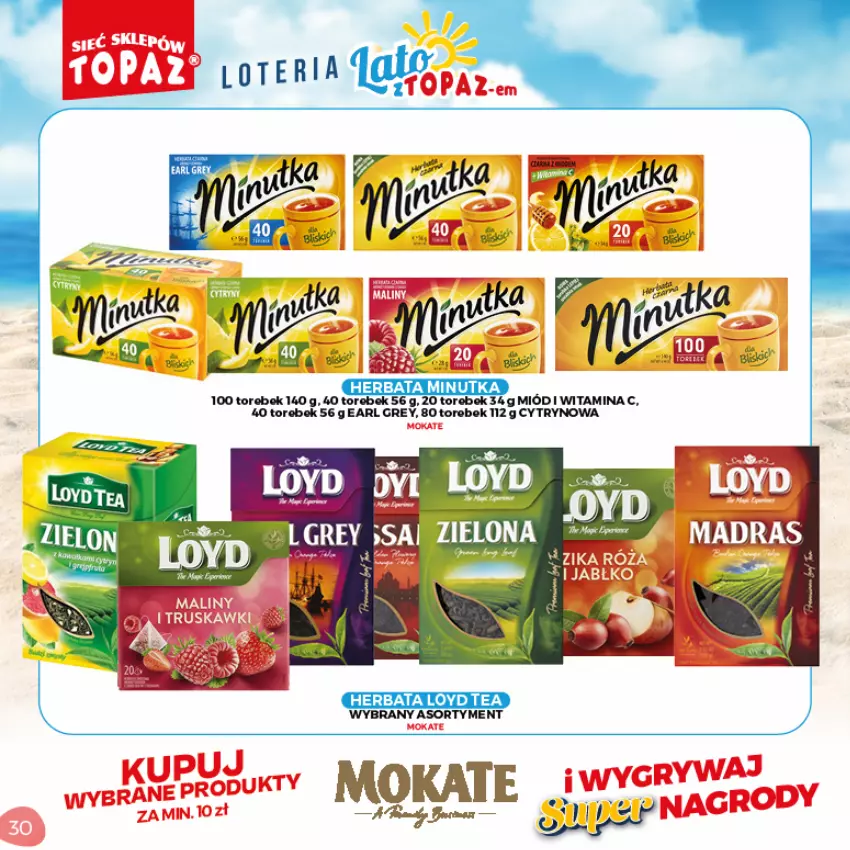 Gazetka promocyjna Topaz - Gazetka - ważna 05.07 do 05.09.2021 - strona 30 - produkty: Earl Grey, Herbata, Loyd, Miód