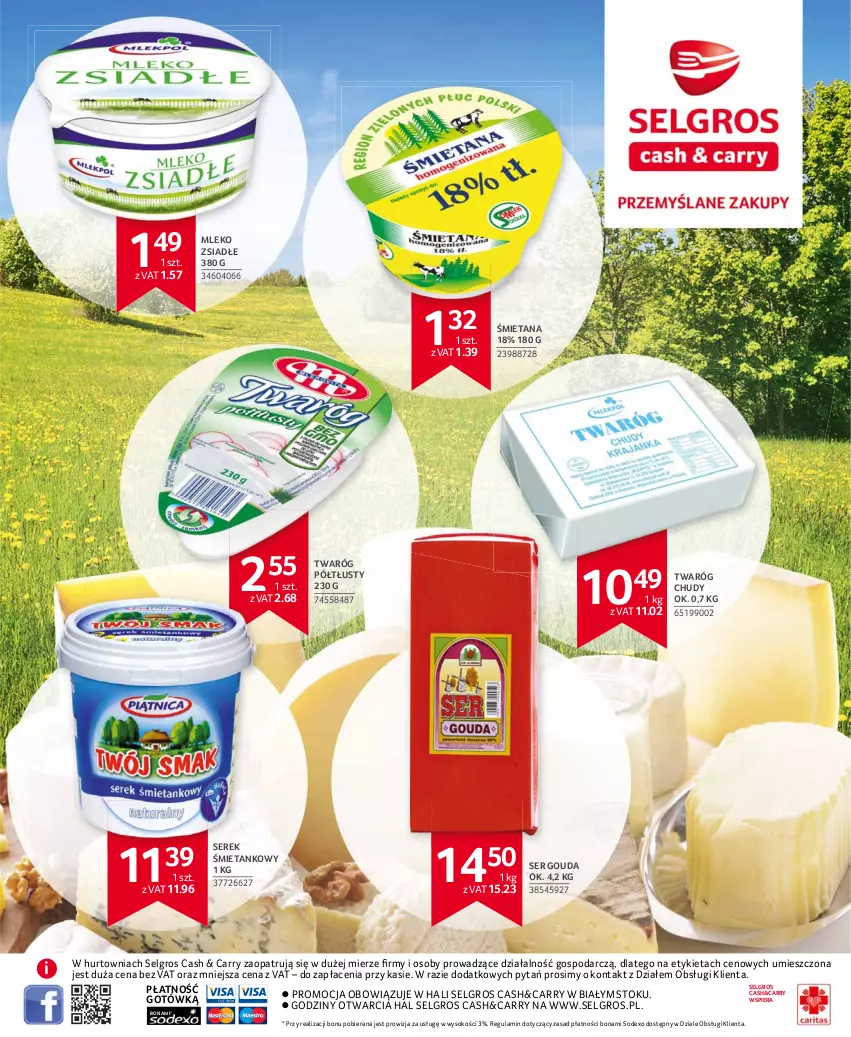 Gazetka promocyjna Selgros - Extra Oferta - ważna 01.04 do 30.04.2021 - strona 43 - produkty: Gouda, LG, Mleko, Mleko zsiadłe, Ser, Serek, Sok, Twaróg, Twaróg chudy, Twaróg półtłusty