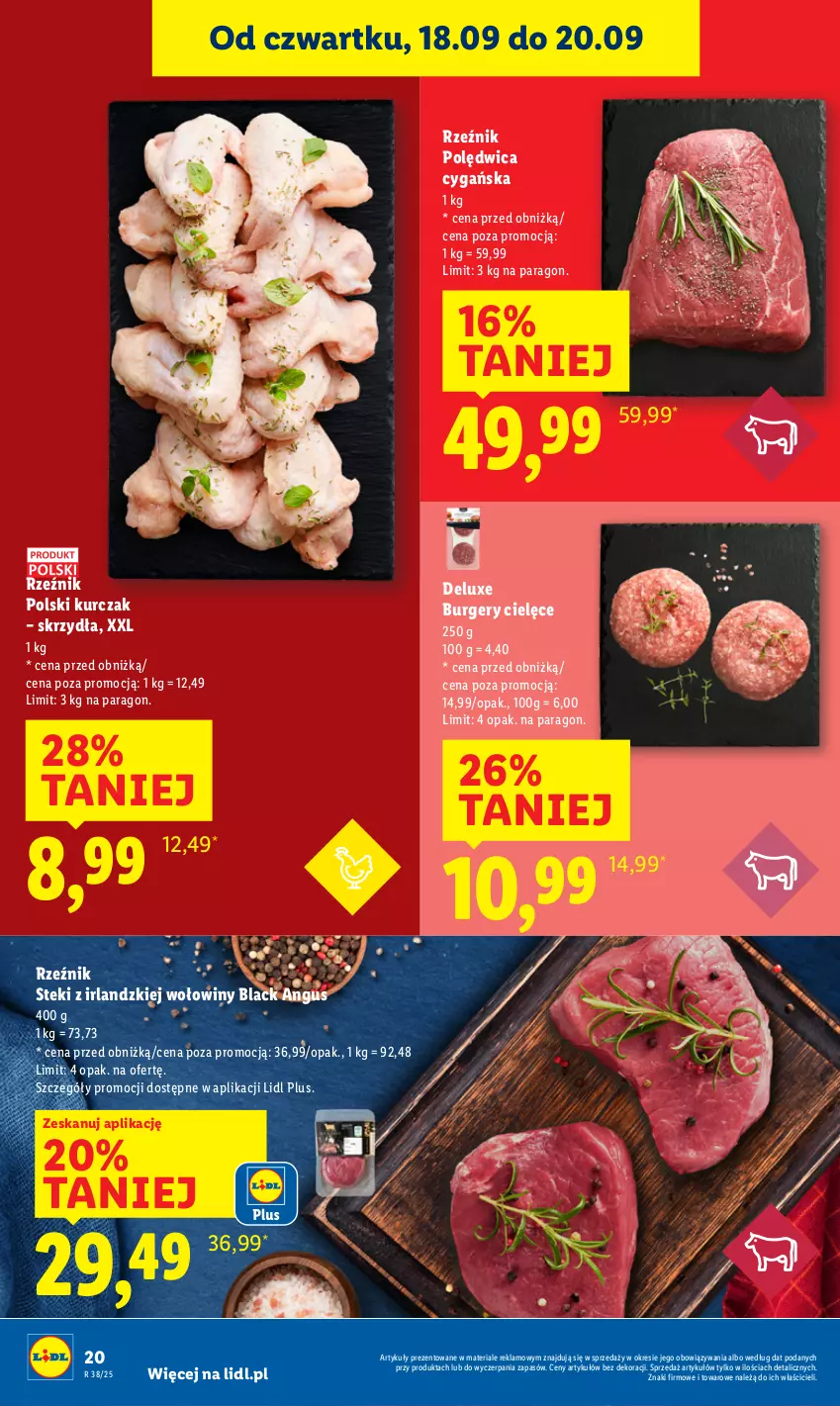 Gazetka promocyjna Lidl - GAZETKA - ważna 18.09 do 20.09.2025 - strona 24 - produkty: Burger, Kurczak, Lack, Polędwica, Stek