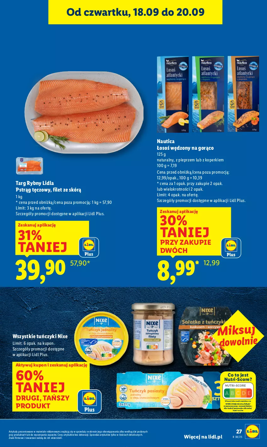 Gazetka promocyjna Lidl - GAZETKA - ważna 18.09 do 20.09.2025 - strona 31 - produkty: Pieprz, Pstrąg, Pstrąg tęczowy, Tuńczyk, Wazon