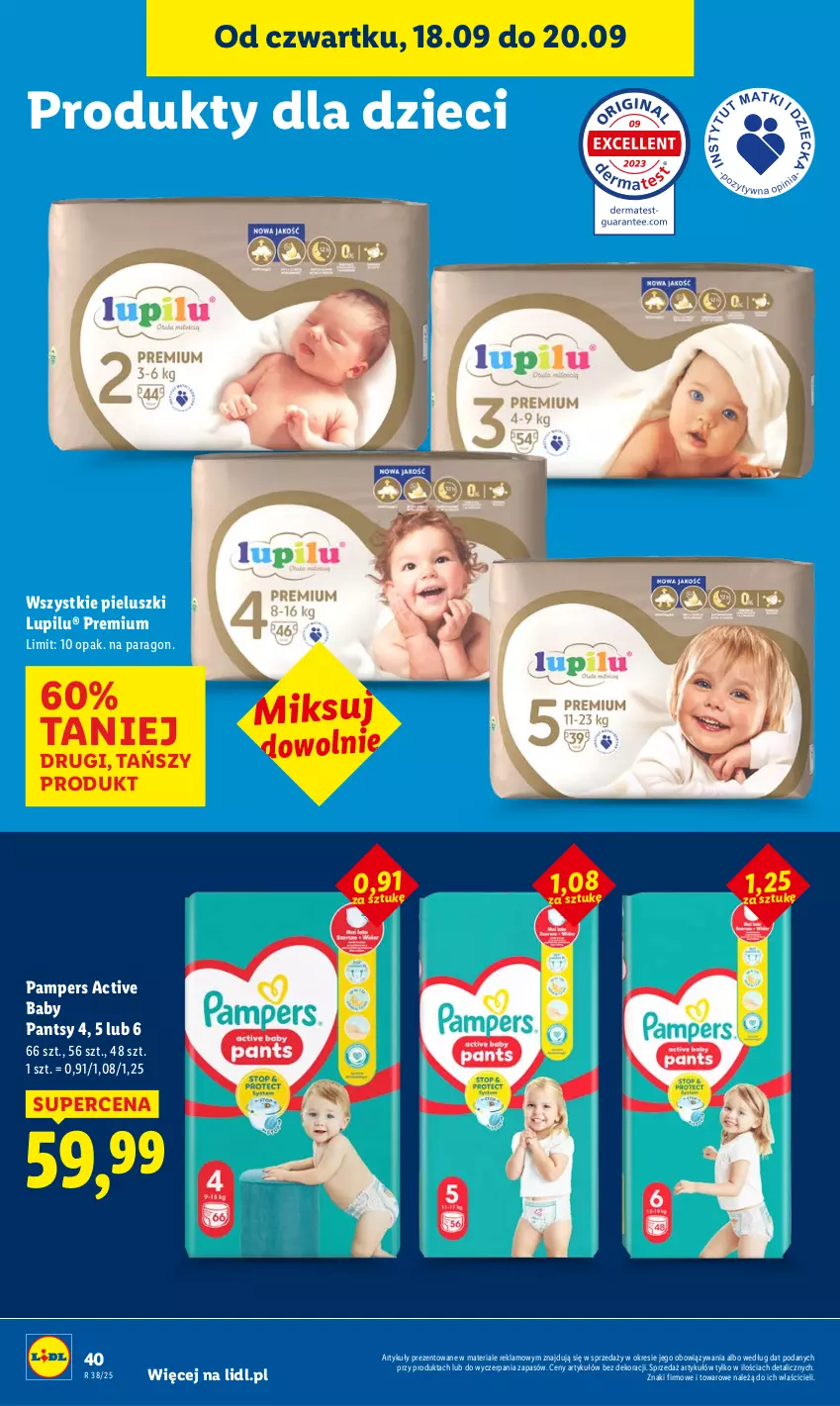 Gazetka promocyjna Lidl - GAZETKA - ważna 18.09 do 20.09.2025 - strona 48 - produkty: Dzieci, Pampers