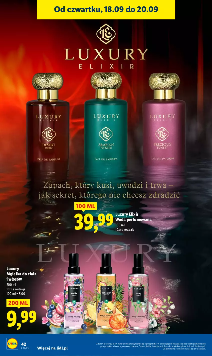 Gazetka promocyjna Lidl - GAZETKA - ważna 18.09 do 20.09.2025 - strona 50 - produkty: Perfum, Woda, Woda perfumowana