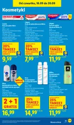 Gazetka promocyjna Lidl - GAZETKA - Gazetka - ważna od 20.09 do 20.09.2025 - strona 51 - produkty: Gra, Pasta do zębów, Adidas, Dove, Lacalut, Colgate, Antyperspirant, Nivea, LG