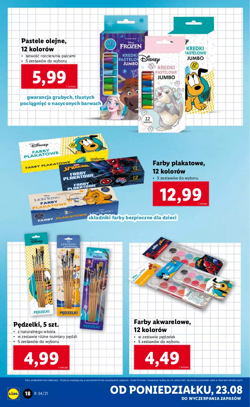 Gazetka promocyjna Lidl - GAZETKA - ważna 23.08 do 29.08.2021 - strona 18 - produkty: Dzieci, Fa, O nas, Olej, Pastele olejne, Piec, Pociąg