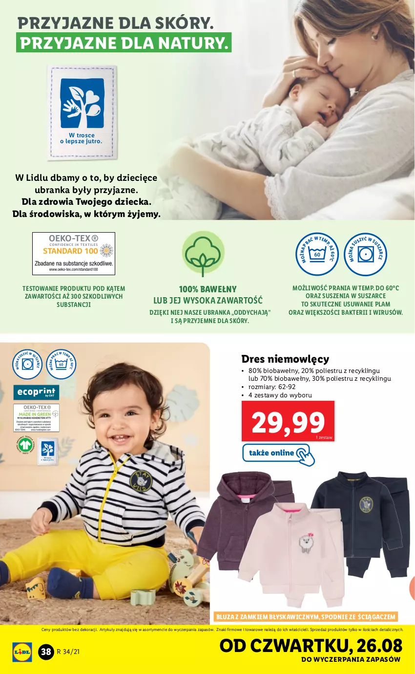 Gazetka promocyjna Lidl - GAZETKA - ważna 23.08 do 29.08.2021 - strona 38 - produkty: Bluza, Dres, Dzieci, Sok, Spodnie