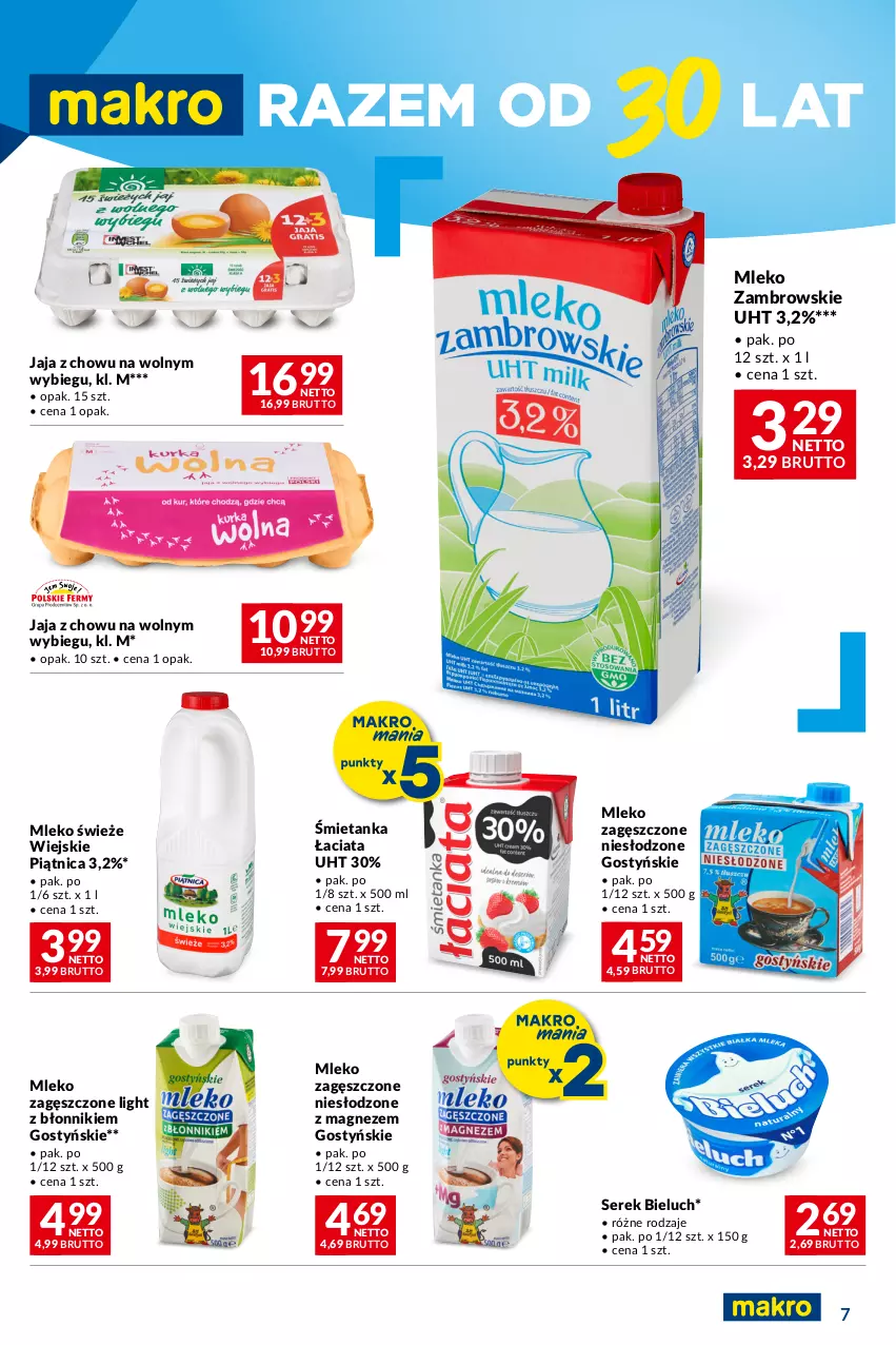 Gazetka promocyjna Makro - Oferta dla Twojego biznesu - ważna 05.03 do 18.03.2024 - strona 7 - produkty: Bieluch, Jaja, Magnez, Mleko, Mleko zagęszczone, Piątnica, Ser, Serek