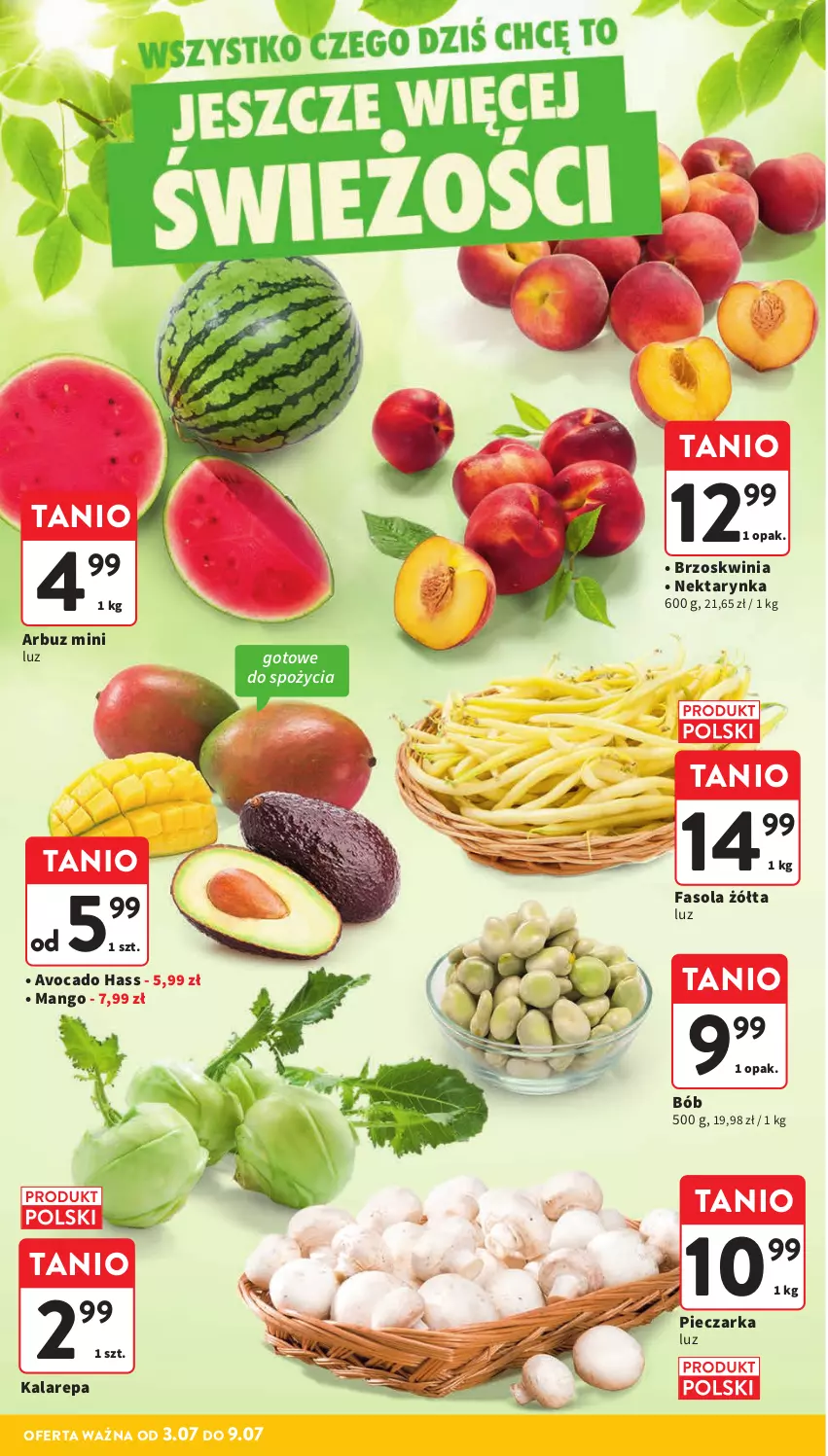 Gazetka promocyjna Intermarche - Gazetka Intermarche - ważna 03.07 do 09.07.2025 - strona 10 - produkty: Arbuz, Avocado, Fa, Fasola, Mango, Nektar, Nektarynka, Piec, Pieczarka