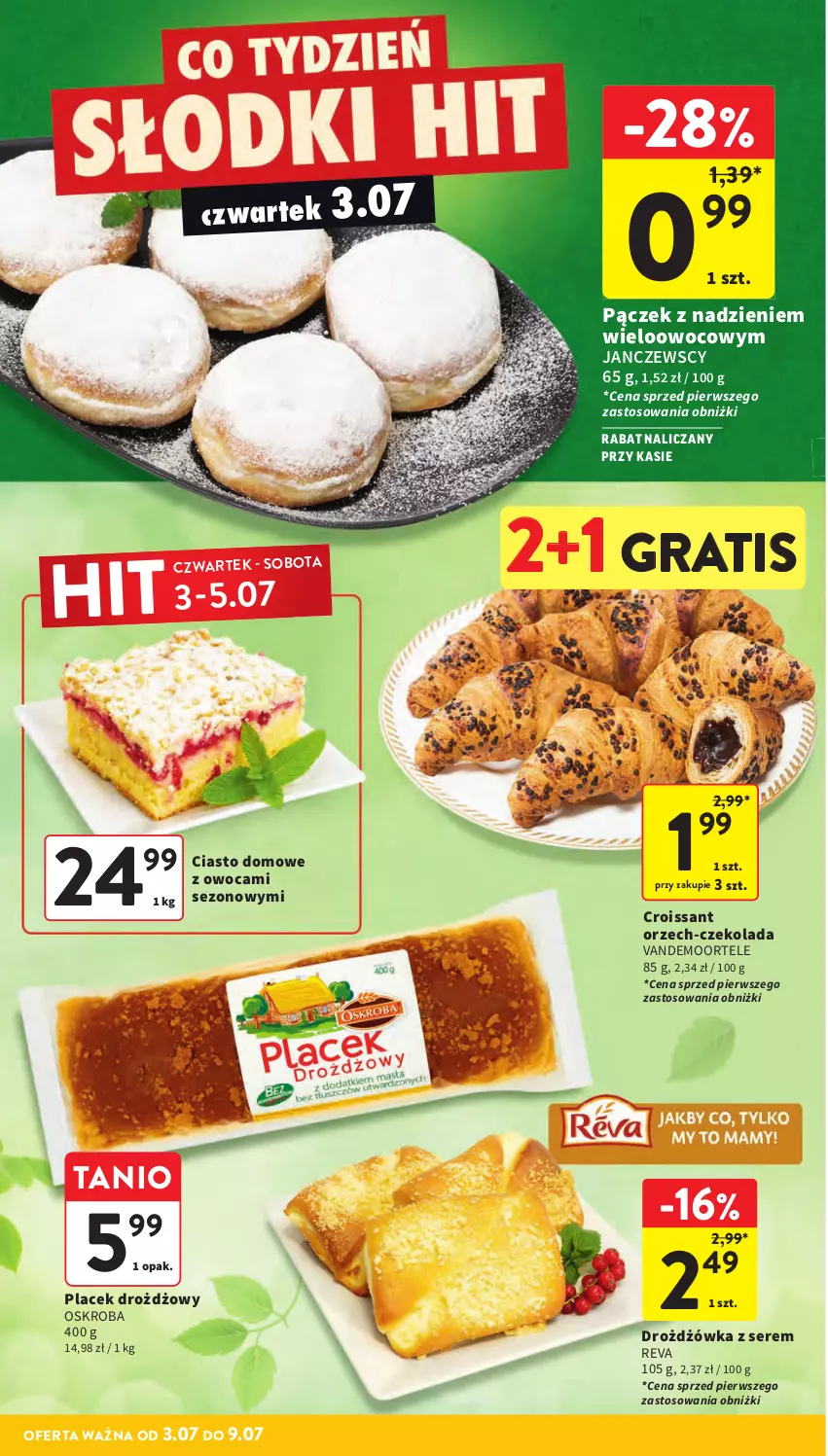 Gazetka promocyjna Intermarche - Gazetka Intermarche - ważna 03.07 do 09.07.2025 - strona 22 - produkty: Croissant, Czekolada, Gra, Pączek, Ser