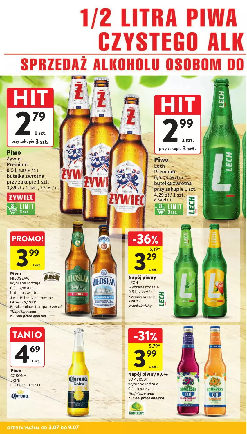 Gazetka promocyjna Intermarche - Gazetka Intermarche - ważna 03.07 do 09.07.2025 - strona 32 - produkty: Corona Extra, Lech Premium, Napój, Piwo, Somersby