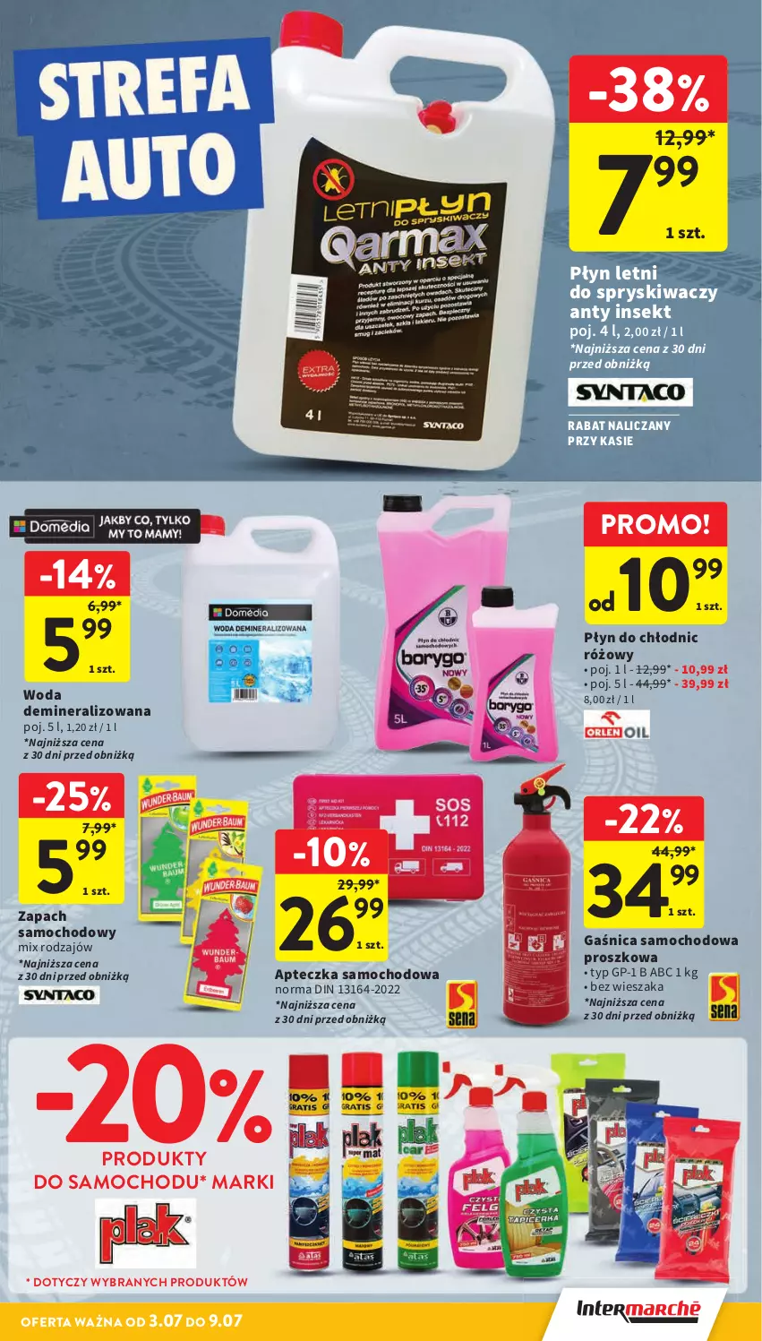 Gazetka promocyjna Intermarche - Gazetka Intermarche - ważna 03.07 do 09.07.2025 - strona 41 - produkty: Apteczka samochodowa, Gaśnica, Płyn do chłodnic, Wieszak, Woda
