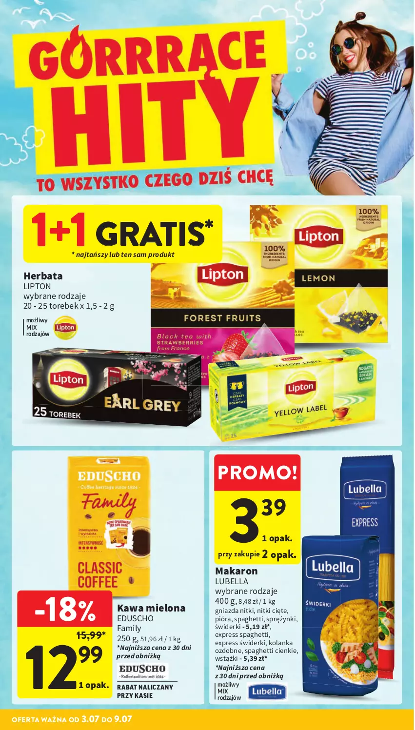 Gazetka promocyjna Intermarche - Gazetka Intermarche - ważna 03.07 do 09.07.2025 - strona 6 - produkty: Bell, Bella, Fa, Gra, Herbata, Kawa, Kawa mielona, Lipton, Lubella, Makaron, Spaghetti