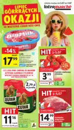 Gazetka promocyjna Intermarche - Gazetka Intermarche - Gazetka - ważna od 09.07 do 09.07.2025 - strona 1 - produkty: Piwa, Piwo, Gra, Karkówka wieprzowa, Big Milk, Lody, Pomidor malinowy