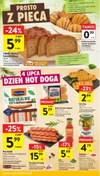 Gazetka promocyjna Intermarche - Gazetka Intermarche - Gazetka - ważna od 09.07 do 09.07.2025 - strona 16 - produkty: Sałatka, Sos, Sok, Mus, Hot dog, Parówki, Sałat, Tarczyński, Parówki hot dog, Chleb, Bułki do hot dogów, Bułka