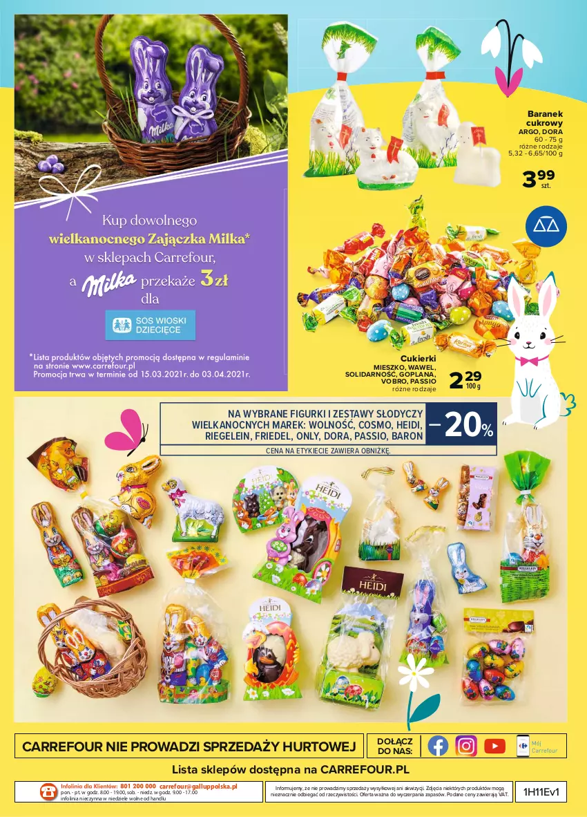 Gazetka promocyjna Carrefour - Gazetka Co masz dla mnie, zajączku? - ważna 15.03 do 03.04.2021 - strona 16 - produkty: Cukier, Cukierki, Goplana, LANA, O nas, Wawel