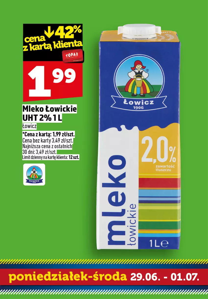Gazetka promocyjna Topaz - Gazetka - ważna 29.06 do 01.07.2026 - strona 3 - produkty: Mleko