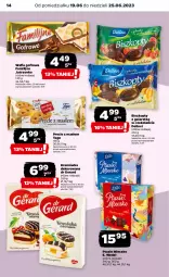 Gazetka promocyjna Netto - Artykuły spożywcze - Gazetka - ważna od 25.06 do 25.06.2023 - strona 14 - produkty: Kremówka, Jutrzenka, Dr Gerard, Tago, Wafle, Dell, Lovi, Mleczko, Precle, Ptasie mleczko, E. Wedel, Gala, Biszkopty, Fa