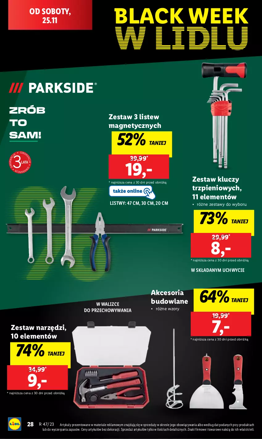 Gazetka promocyjna Lidl - GAZETKA - ważna 20.11 do 25.11.2023 - strona 30 - produkty: Lack, Zestaw kluczy, Zestaw narzędzi