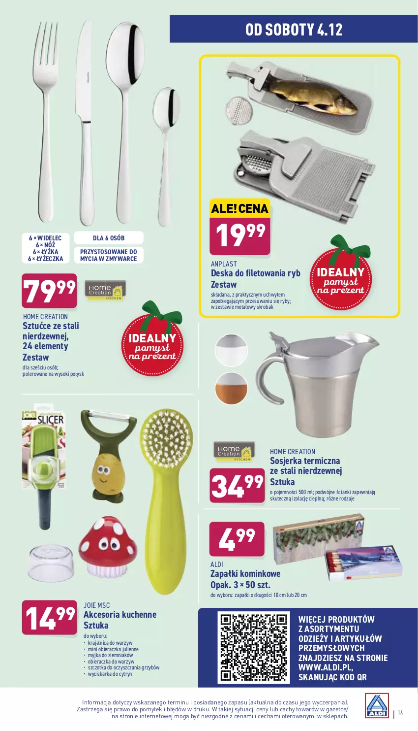 Gazetka promocyjna Aldi - Katalog Moda i Dom - ważna 01.12 do 04.12.2021 - strona 16 - produkty: Obieraczka, Sok, Sos, Szczotka, Widelec, Wyciskarka