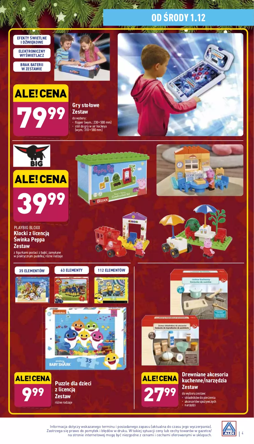 Gazetka promocyjna Aldi - Katalog Moda i Dom - ważna 01.12 do 04.12.2021 - strona 4 - produkty: Dzieci, Flipper, Gry, Inka, Klocki, Piec, Puzzle, Stół