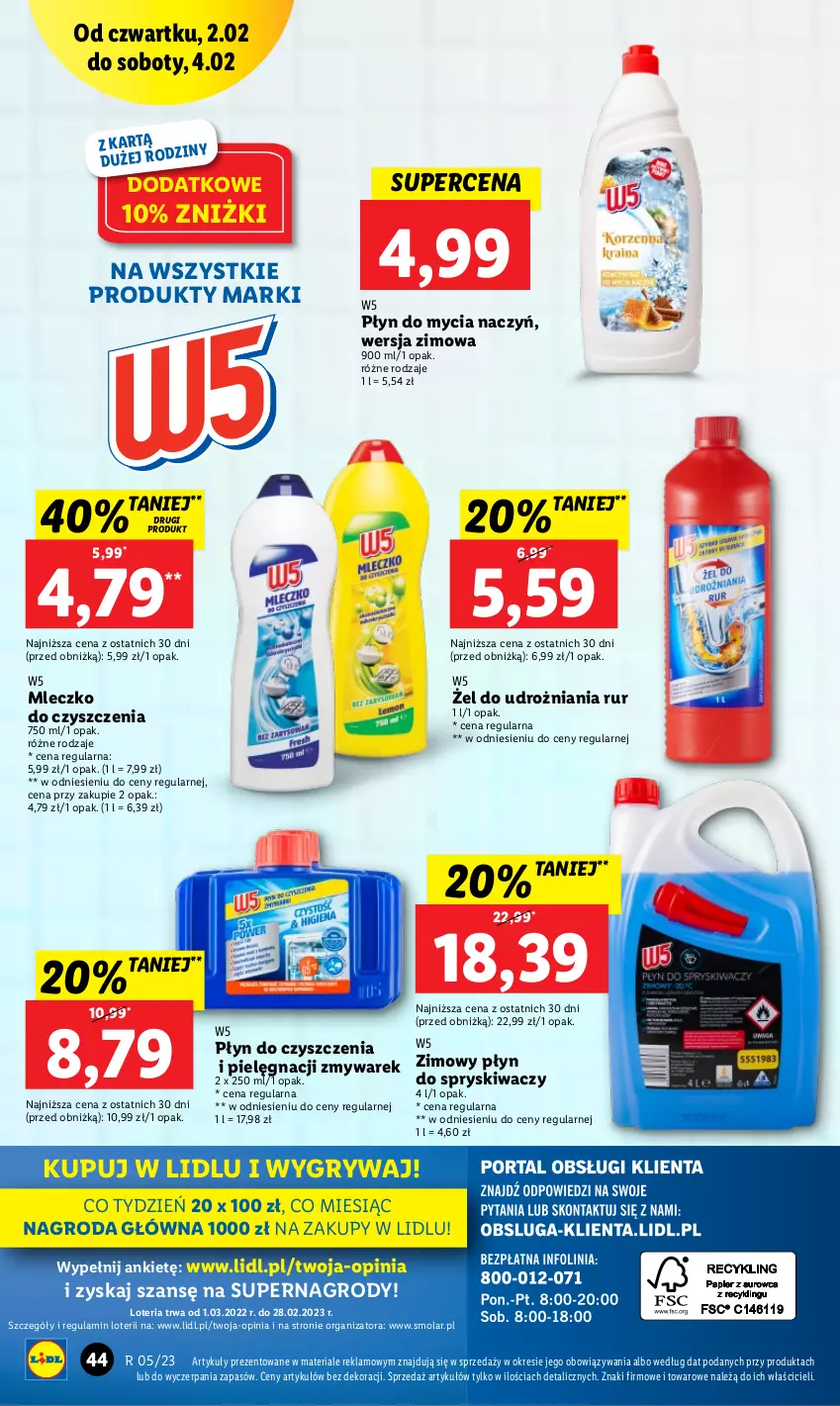 Gazetka promocyjna Lidl - GAZETKA - ważna 02.02 do 04.02.2023 - strona 50 - produkty: Do mycia naczyń, Gry, Mleczko, Mola, Płyn do mycia, Płyn do mycia naczyń