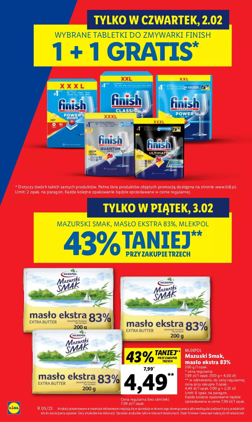 Gazetka promocyjna Lidl - GAZETKA - ważna 02.02 do 04.02.2023 - strona 54 - produkty: Finish, Gra, Masło, Olej, Tablet, Tabletki do zmywarki, Zmywarki