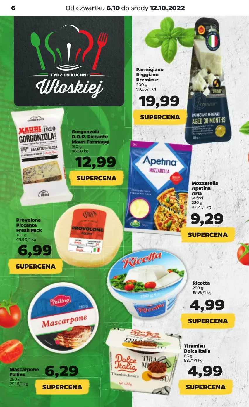 Gazetka promocyjna Netto - Artykuły spożywcze - ważna 06.10 do 12.10.2022 - strona 6 - produkty: Gorgonzola, Maggi, Mascarpone, Mozzarella, Ricotta