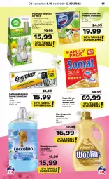 Gazetka promocyjna Netto - Artykuły spożywcze - Gazetka - ważna od 12.10 do 12.10.2022 - strona 15 - produkty: Płyn do prania, Domestos, Por, Coccolino, Somat gold, Zawieszka do wc, Air Wick, Energizer, Woolite, Płyn do płukania, Baterie alkaliczne, Somat, Zmywarki