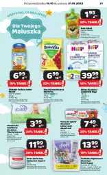 Gazetka promocyjna Netto - Artykuły spożywcze - Gazetka - ważna od 21.10 do 21.10.2023 - strona 21 - produkty: HiPP, Mus, Gerber, Bell, Aquafresh, BoboVita, Pasta do zębów, Chusteczki, Dzieci, Kubuś, Bella, Mleko dla dzieci, Nestlé, Podkład, Mleko