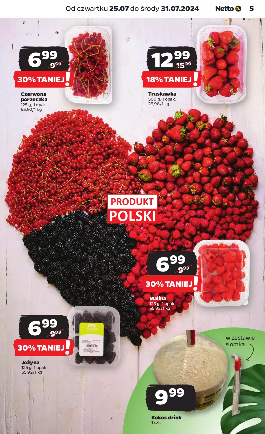 Gazetka promocyjna Netto - Artykuły spożywcze - ważna 25.07 do 31.07.2024 - strona 5 - produkty: Kokos, Por