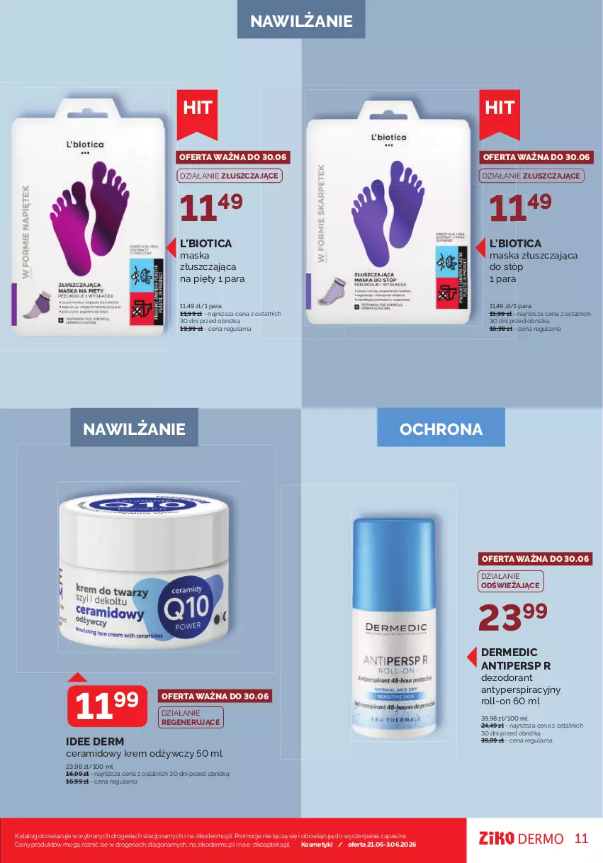 Gazetka promocyjna Ziko - Gazetka Ziko Dermo - ważna 21.05 do 30.06.2026 - strona 11 - produkty: Apteka, Dermedic, Dezodorant, Krem odżywczy, L'Biotica, Maska