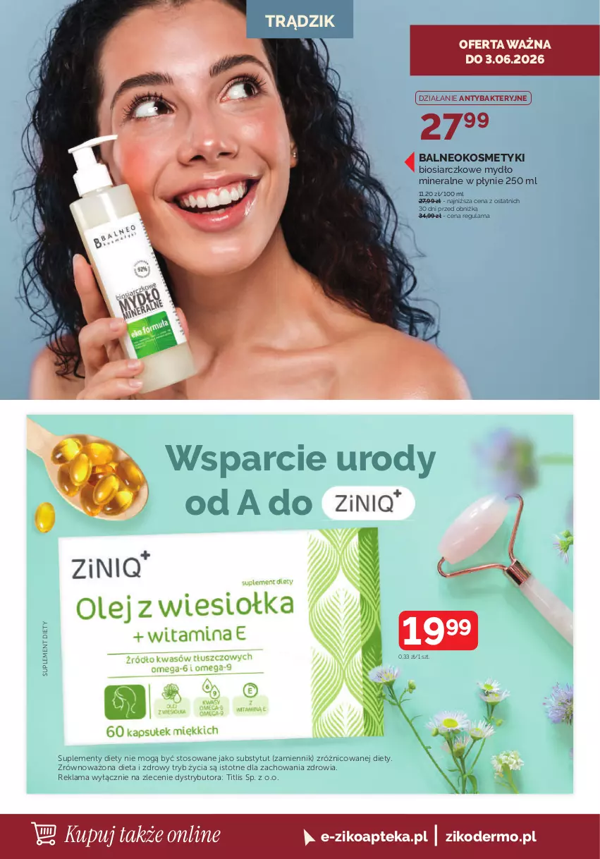 Gazetka promocyjna Ziko - Gazetka Ziko Dermo - ważna 21.05 do 30.06.2026 - strona 12 - produkty: Apteka, Mydło, Suplement diety