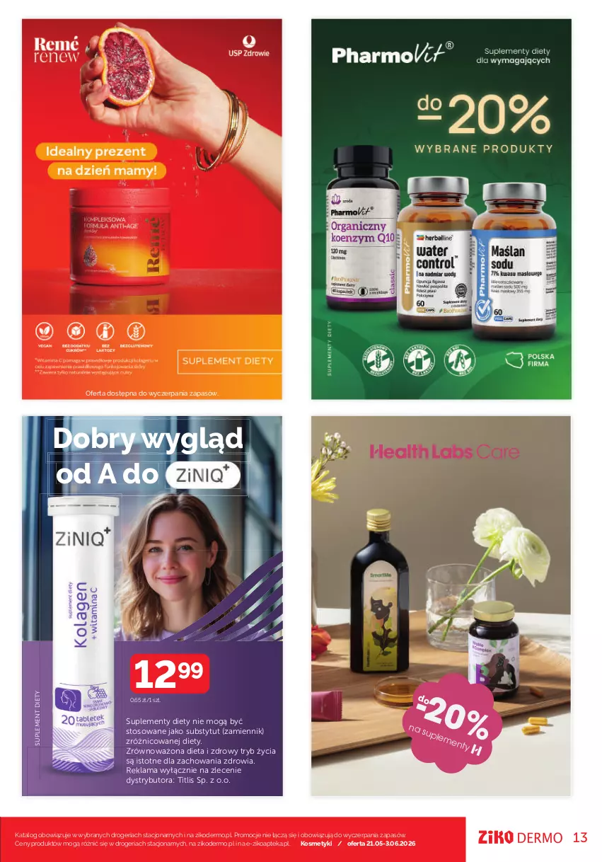 Gazetka promocyjna Ziko - Gazetka Ziko Dermo - ważna 21.05 do 30.06.2026 - strona 13 - produkty: Apteka, Suplement diety
