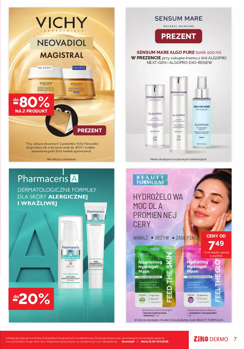 Gazetka promocyjna Ziko - Gazetka Ziko Dermo - ważna 21.05 do 30.06.2026 - strona 7 - produkty: Apteka, GoPro, Gra, LG, Maska, Pur, Tonik, Torebka, Vichy