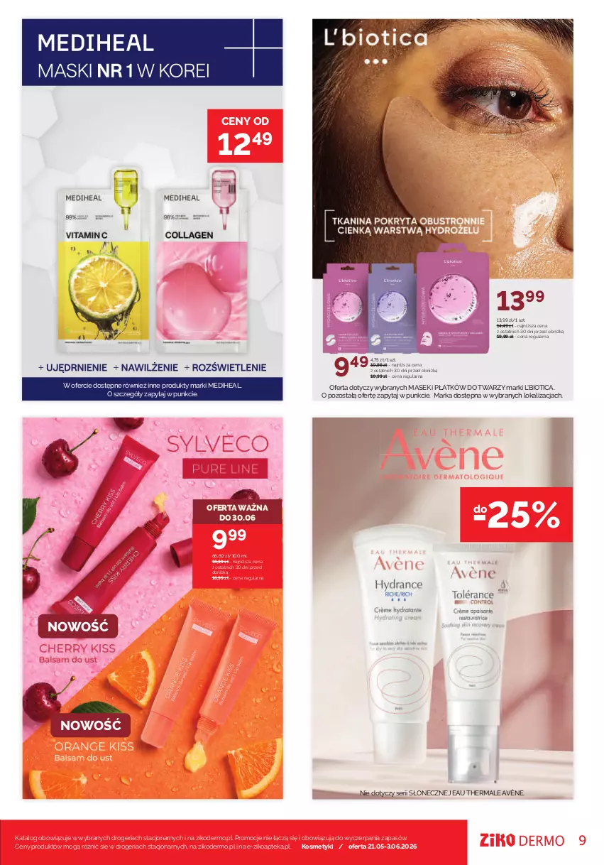 Gazetka promocyjna Ziko - Gazetka Ziko Dermo - ważna 21.05 do 30.06.2026 - strona 9 - produkty: Apteka, Avène, L'Biotica, Ser