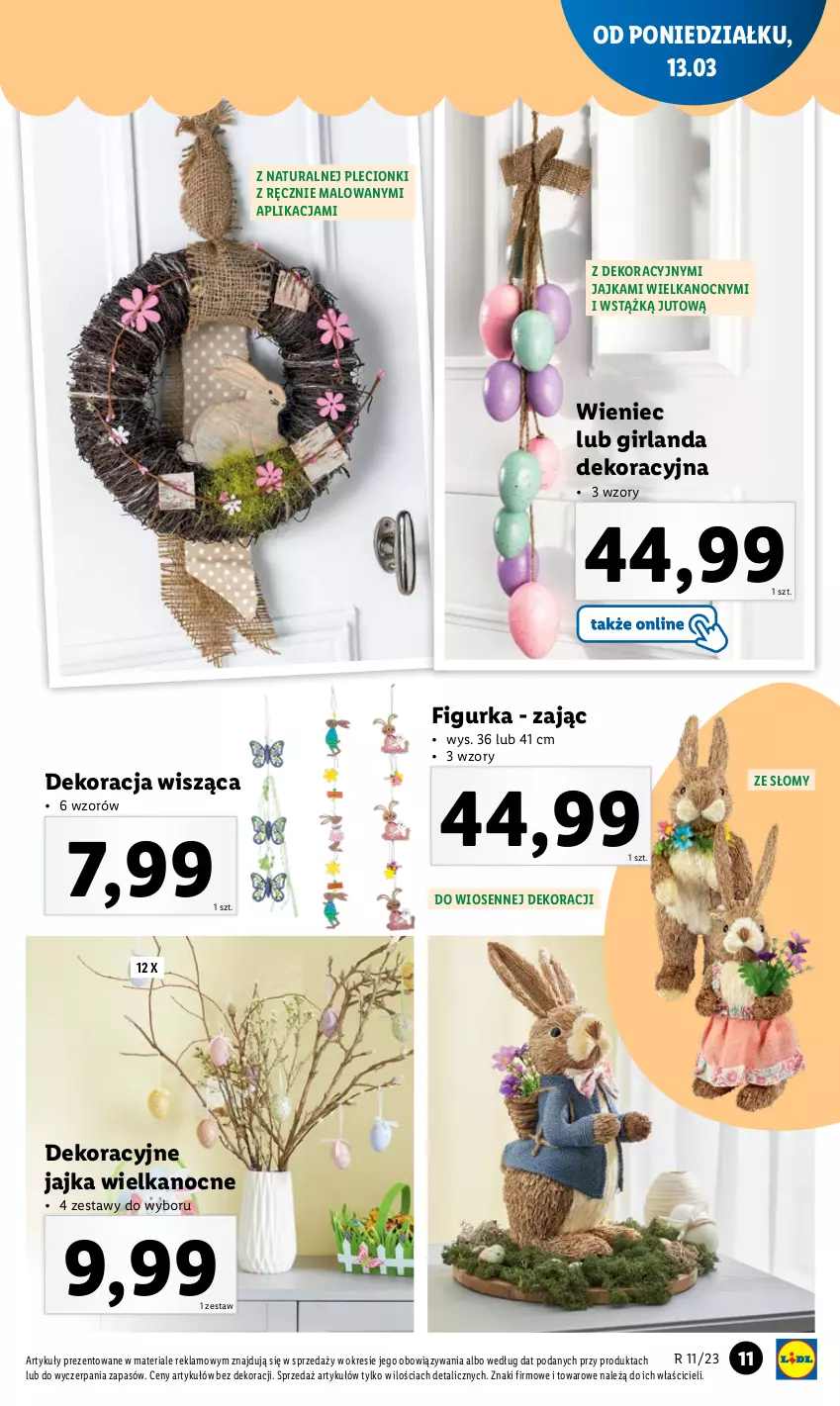 Gazetka promocyjna Lidl - GAZETKA - ważna 13.03 do 18.03.2023 - strona 13 - produkty: Girlanda, Wieniec