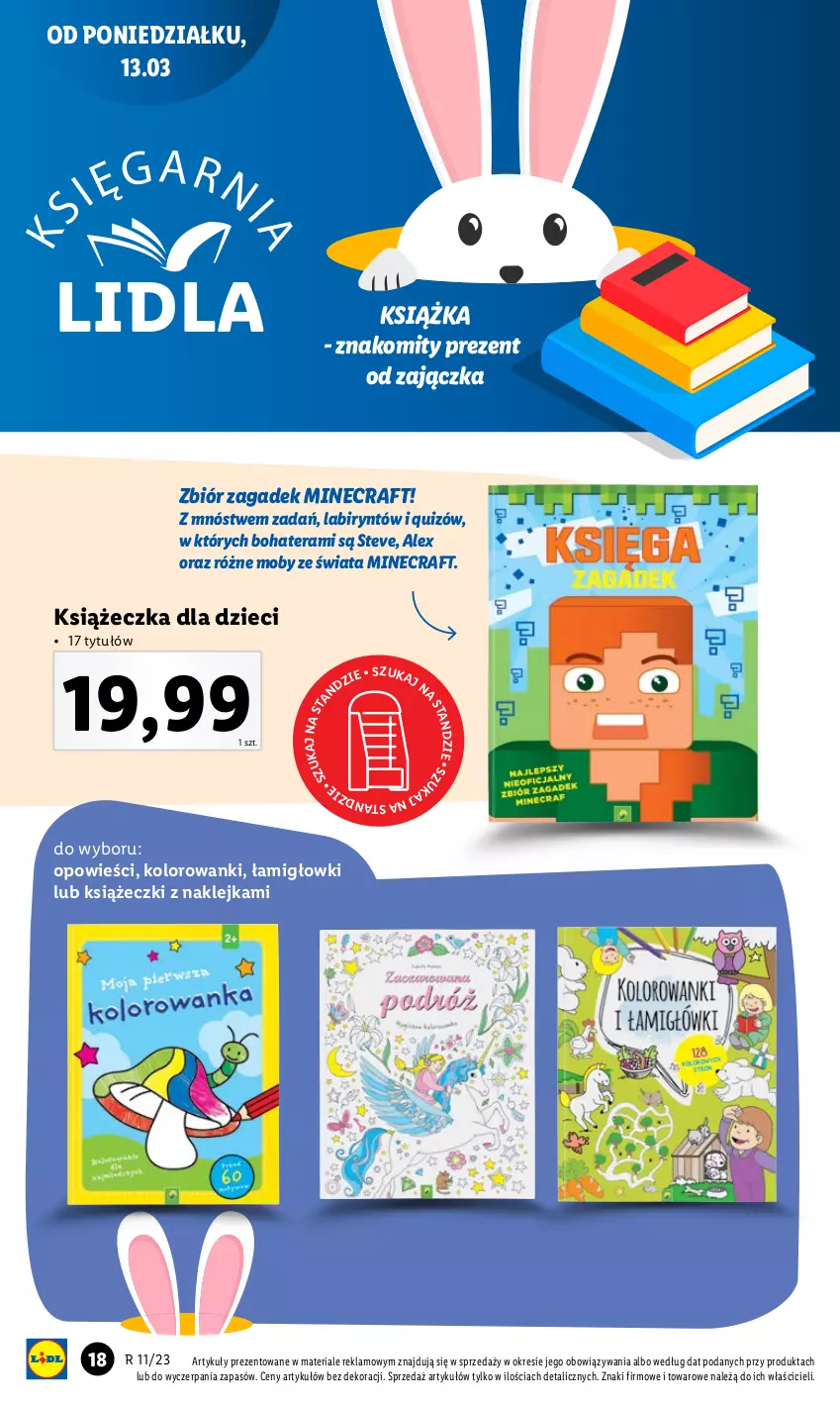 Gazetka promocyjna Lidl - GAZETKA - ważna 13.03 do 18.03.2023 - strona 20 - produkty: Dzieci, Klej, Książka, Minecraft, Quiz, Tera