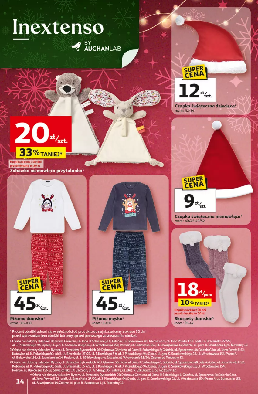Gazetka promocyjna Auchan - Gazetka katalog prezenty Świera jak babcię kocham Hipermarket Auchan - ważna 27.11 do 03.12.2025 - strona 14 - produkty: Czapka, Dzieci, Karp, Piżama