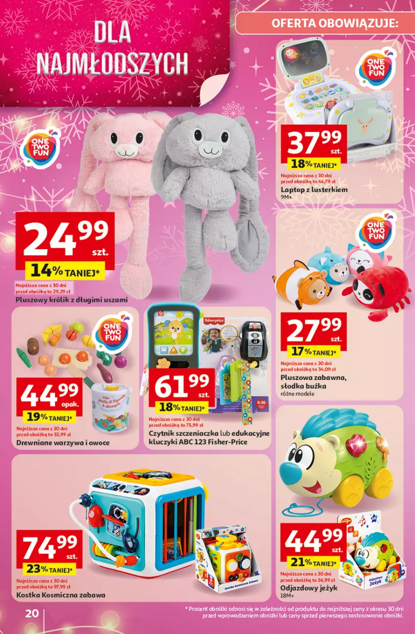 Gazetka promocyjna Auchan - Gazetka katalog prezenty Świera jak babcię kocham Hipermarket Auchan - ważna 27.11 do 03.12.2025 - strona 20 - produkty: Fisher-Price, Królik, Owoce, Top, Warzywa, Warzywa i owoce